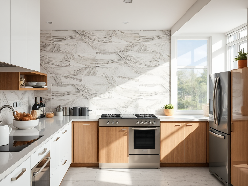 Как выбрать и укладывать плитку для стен в кухне, чтобы она не повреждалась от воздействия влаги и грязи