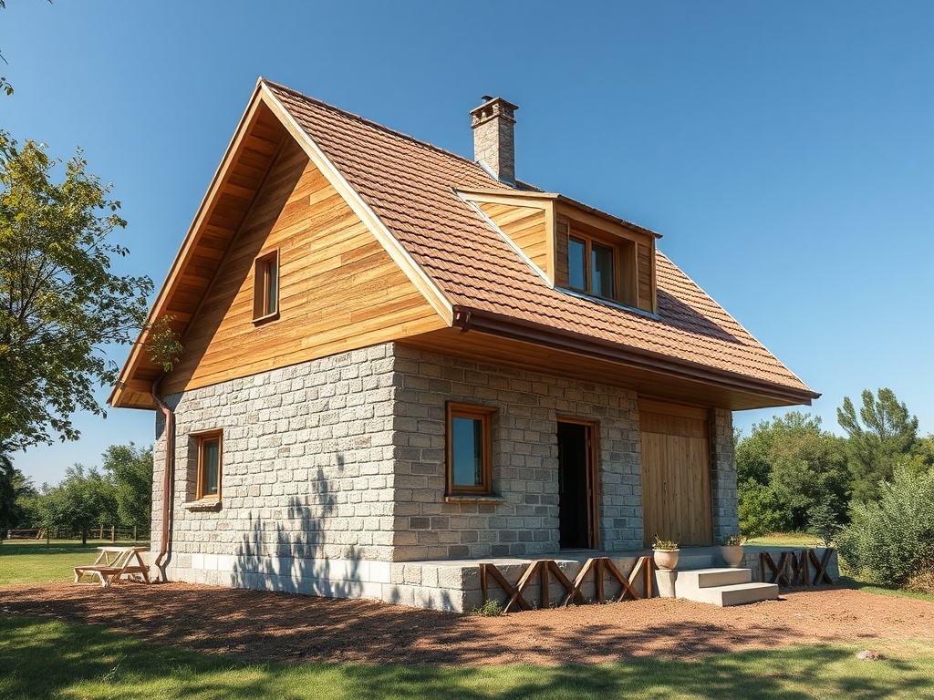 Строительство дома с использованием местных пород древесины для снижения стоимости и углеродного следа