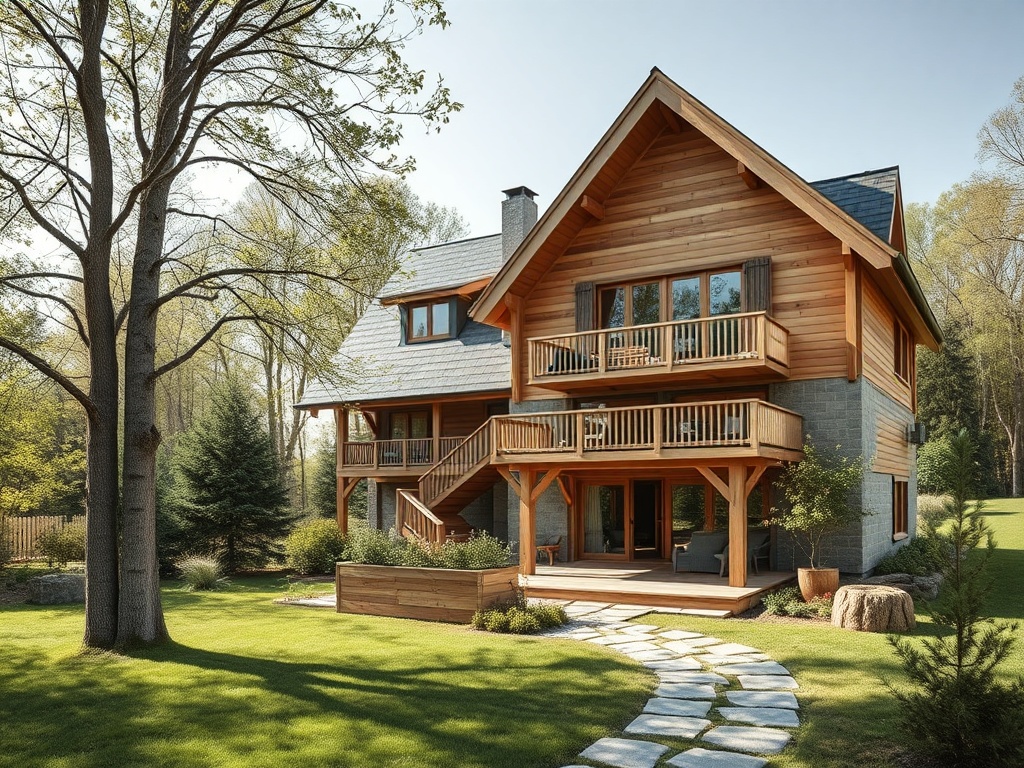 Проекты домов из клееного бруса с плоской эксплуатируемой кровлей